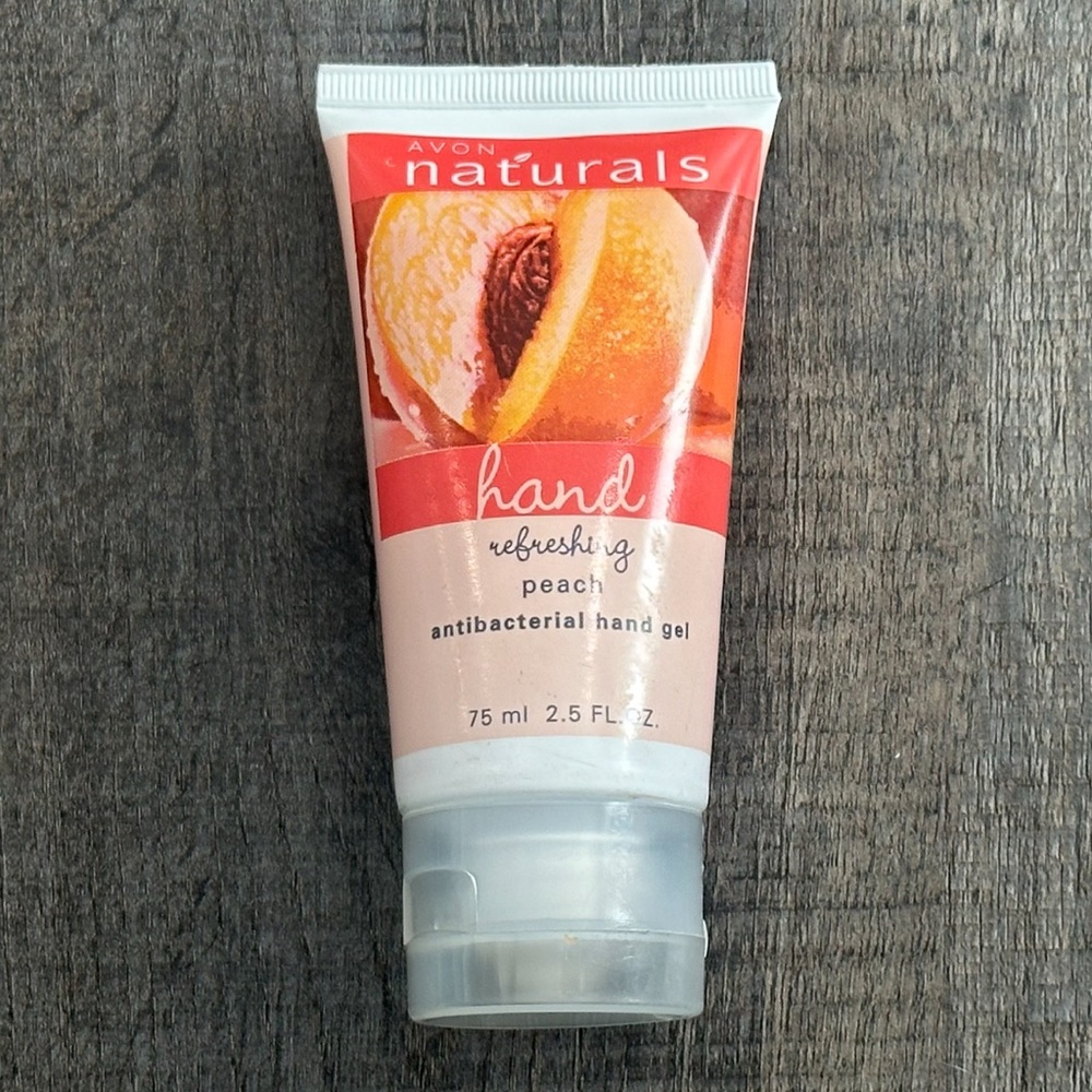 💞 New Avon Naturals Peach Scented Antibacterial Hand Sanitizer Gel